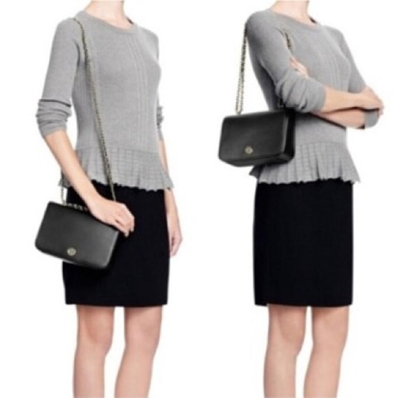 Tory Burch Robinson Adjustable Purse French Grey - Picture 2 of 8
